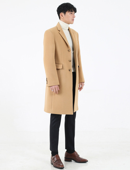 B. SINGLE BREASTED TAILORED COAT_BEIGE