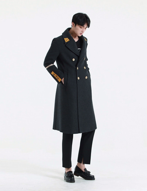 G. WOOL DOUBLEBREASTED COAT_CHACOLE_M